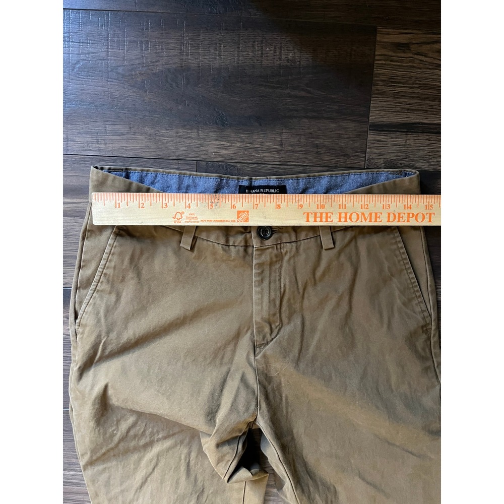 Banana Republic Pants Men's 29x32 Brown Chino Aiden Slim Fit Straight Leg - Picture 5 of 9